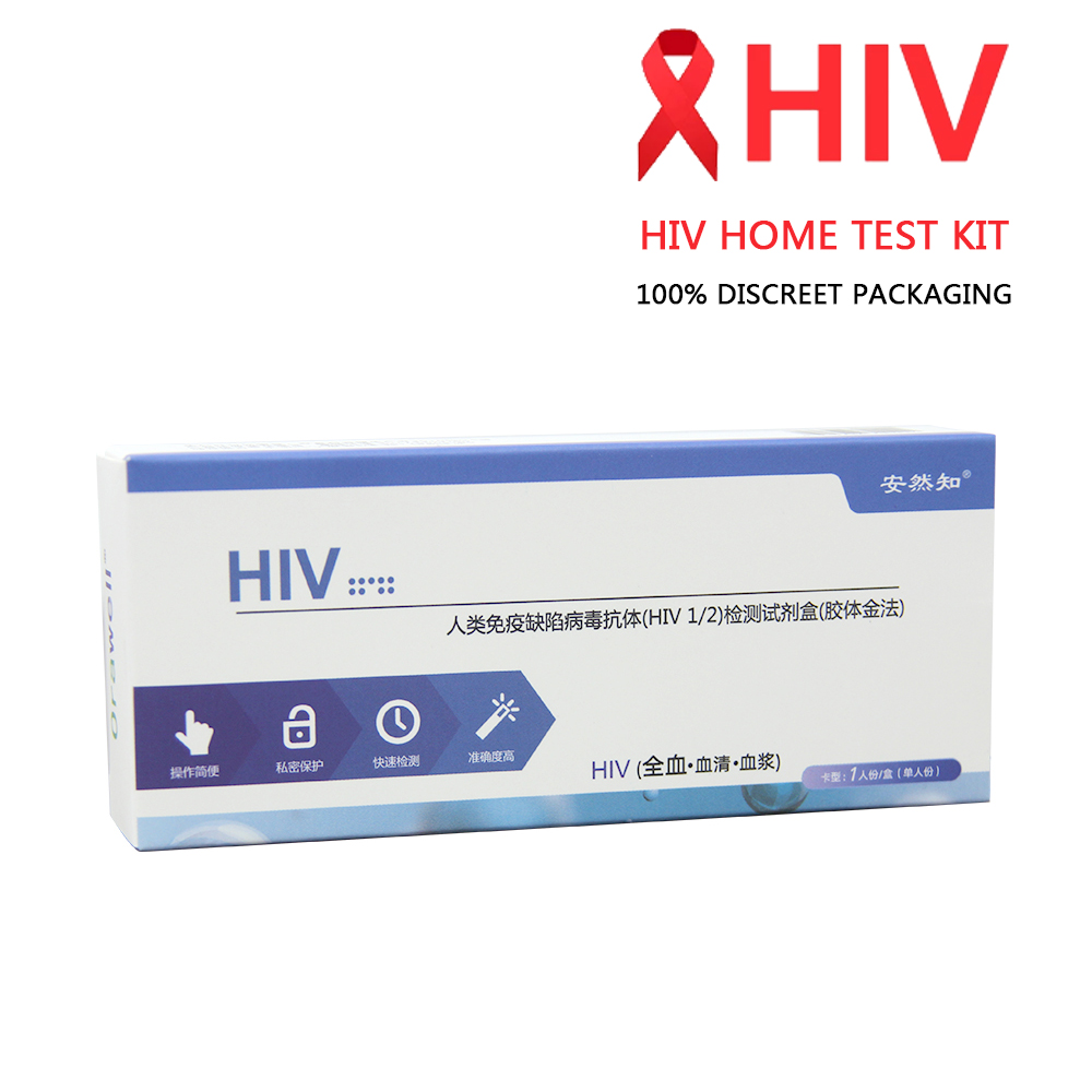 99.9% di accuratezza 1set in-Home HIV1/2 Kit Test del sangue Sangue Intero/Siero/il PLA P3 